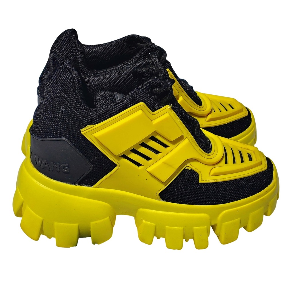 Anthony Wang Damson-07 Platform Sneakers Black Yellow Chunky Rave Cyberpunk Sz 6
